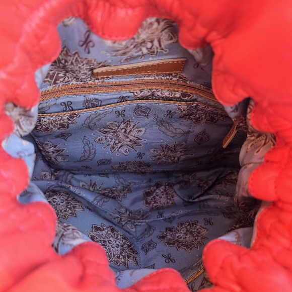 Hobo International RED DRAWSTRING Back Purse Vintage - Picture 8 of 9